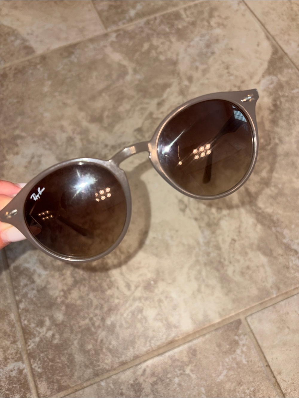 Ray-Ban Taupe Frame with Brown Gradient Lenses Sunglasses